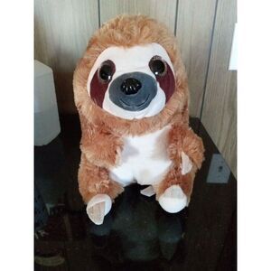 Nanco Sloth Plush Creators of‎ Quality Fun Light Brown and Tan Belly